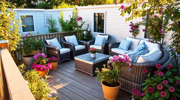 10 astuces pour transformer votre terrasse de mobil home en un espace extérieur agréable