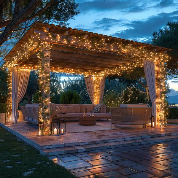 Eclairage pergola : guirlandes byled pour vos soirées
