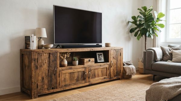 Les avantages d'un meuble TV en bois recyclé pour votre déco